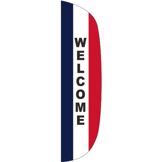 3' x 12' Message Flutter Flag - Welcome