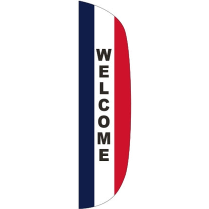 3' x 15' Message Flutter Flag - Welcome