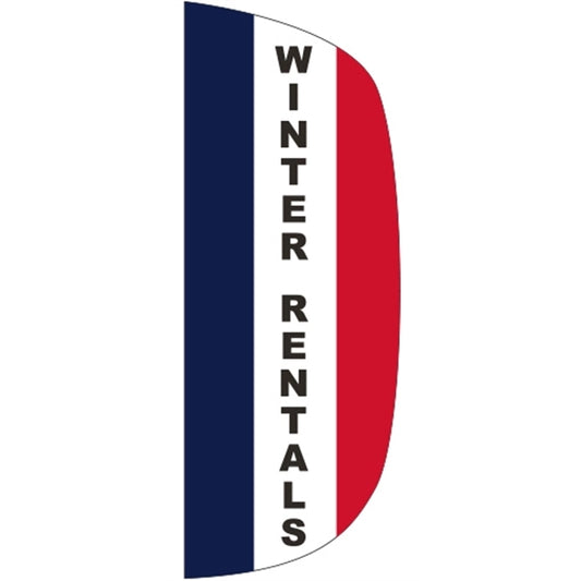3' x 8' Message Flutter Flag - Winter Rentals