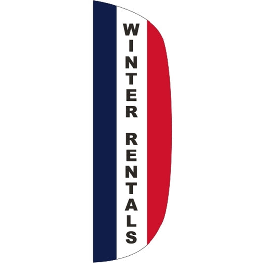 3' x 10' Message Flutter Flag - Winter Rentals