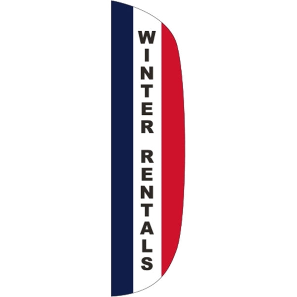 3' x 12' Message Flutter Flag - Winter Rentals