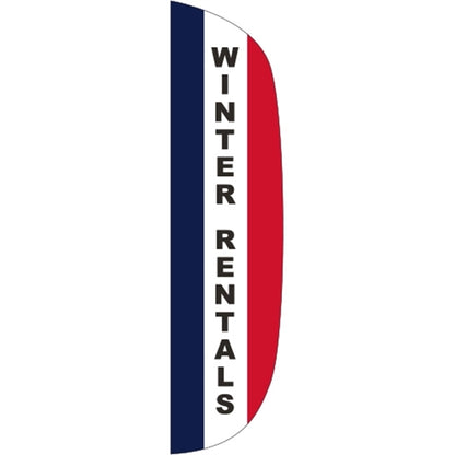 3' x 12' Message Flutter Flag - Winter Rentals