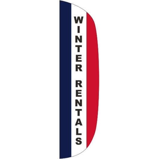 3' x 12' Message Flutter Flag - Winter Rentals