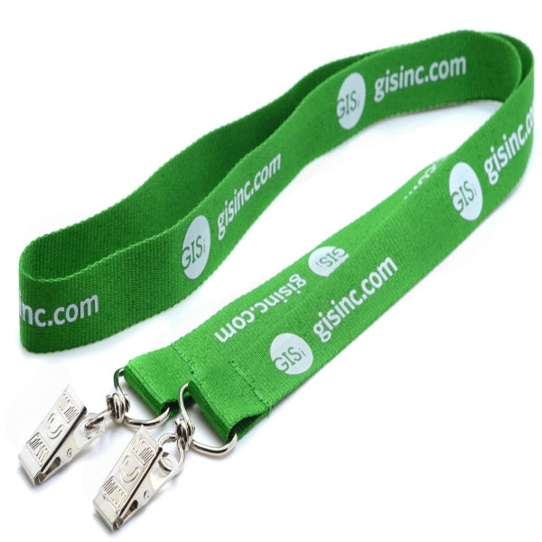Open Ended Polyester Lanyard w/ Custom Imprint Badge Holder