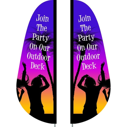 3' x 10' Custom Double Sided Feather Flag