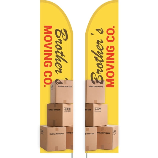 3' x 15' Custom Double Sided Half Drop Flag