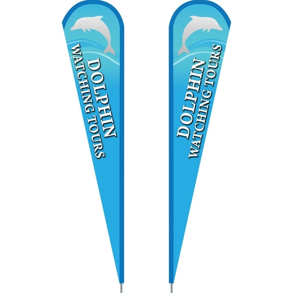 3' x 15' Custom Double Sided Teardrop Flag