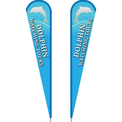 3' x 15' Custom Double Sided Teardrop Flag