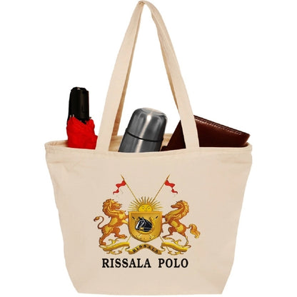 Cotton Canvas Totes with Zipper Closure