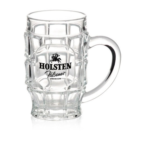 17.75 oz. Dimpled Glass Beer Mugs