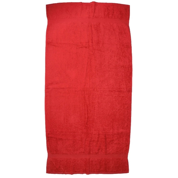 Salsa Red 30x52 Shuttleless Loom Bath Towel