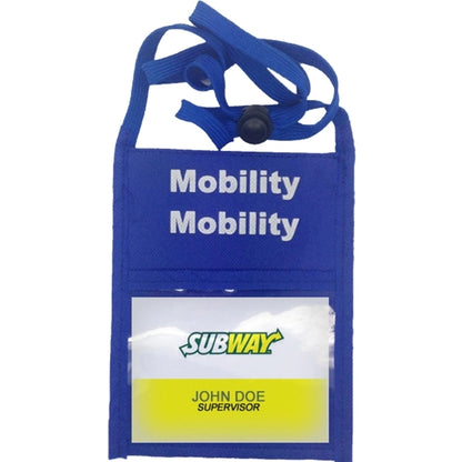 Standard Event Pouch w/ back zipper and 3/8" Lanyard