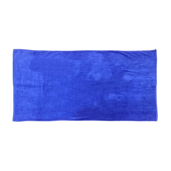 Royal Blue 30x60 Terry Velour Promotional Beach Towel.