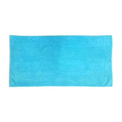 Turquoise 30x60 Terry Velour Promotional Beach Towel.