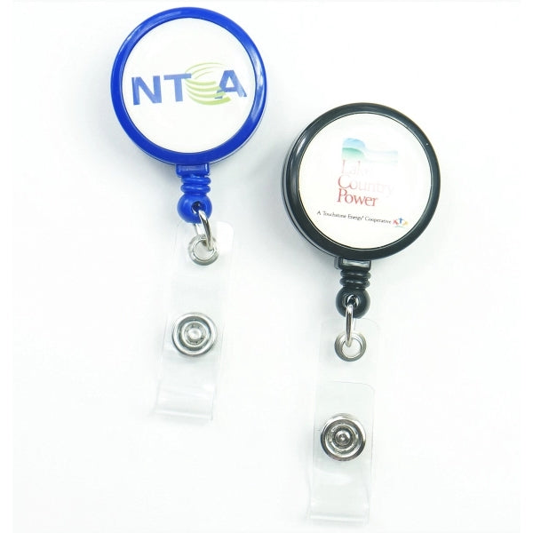 Jumbo Round Badge Reel w/ Custom Imprint