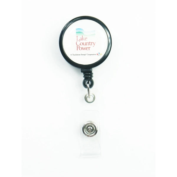 Jumbo Round Badge Reel w/ Custom Imprint