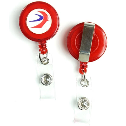 Retractable Round Badge Reel w/ Belt Clip