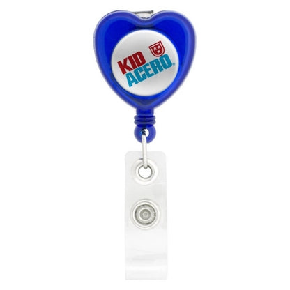 Heart Retractable Badge Holder