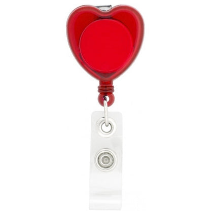 Heart Retractable Badge Holder