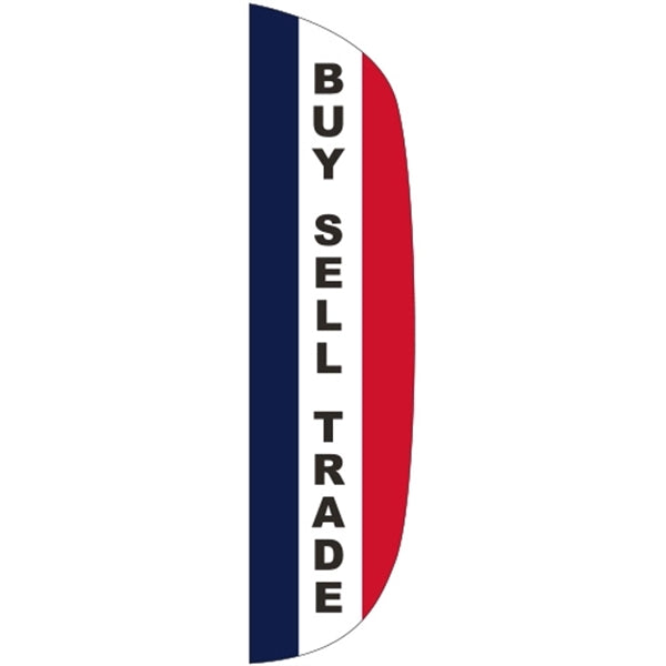 3' x 15' Message Flutter Flag - Buy, Sell, Trade
