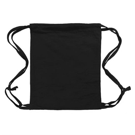 Black 14x17 Blended Knitted Drawstring Bag.