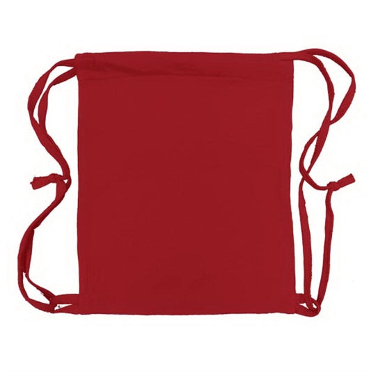 Burgundy 14x17 Blended Knitted Drawstring Bag.