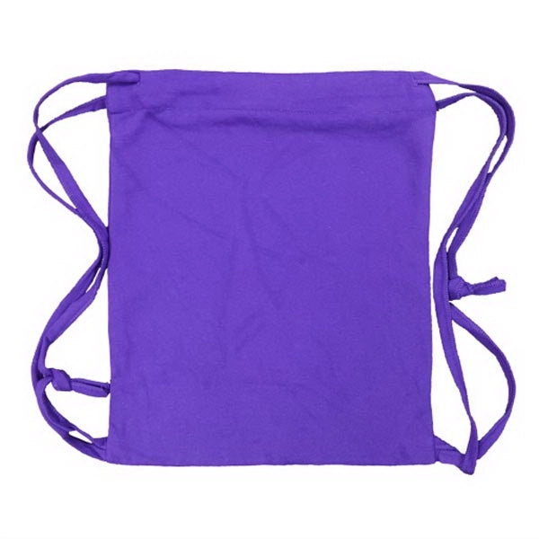 Purple 14x17 Blended Knitted Drawstring Bag.