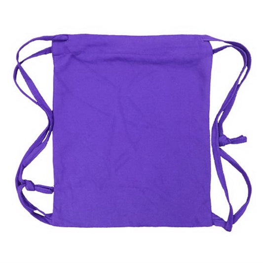 Purple 14x17 Blended Knitted Drawstring Bag.