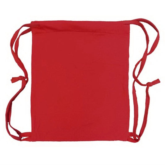Salsa Red 14x17 Blended Knitted Drawstring Bag.