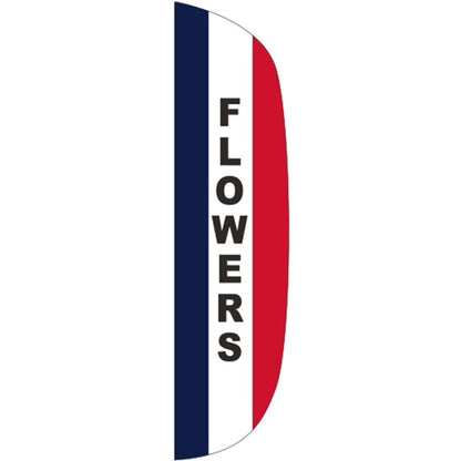 3' x 15' Message Flutter Flag - Flowers