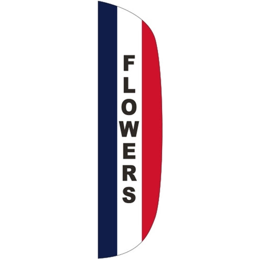3' x 15' Message Flutter Flag - Flowers