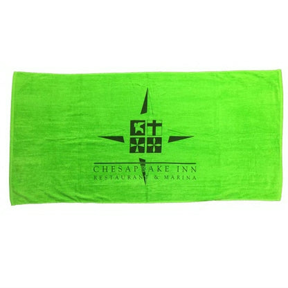 Lime Green 28x58 Terry Velour Beach Towel