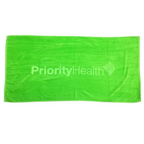 Lime Green 28x58 Terry Velour Beach Towel