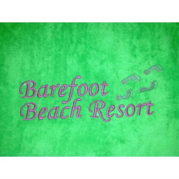 Lime Green 30x60 Terry Velour Promotional Beach Towel.