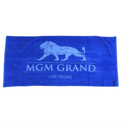 Royal Blue 30x60 Terry Velour Promotional Beach Towel.