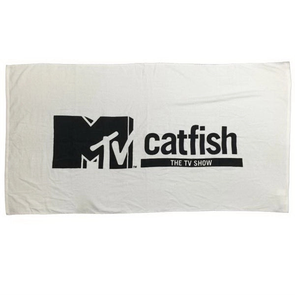 White 28x58 Terry Velour Beach Towel