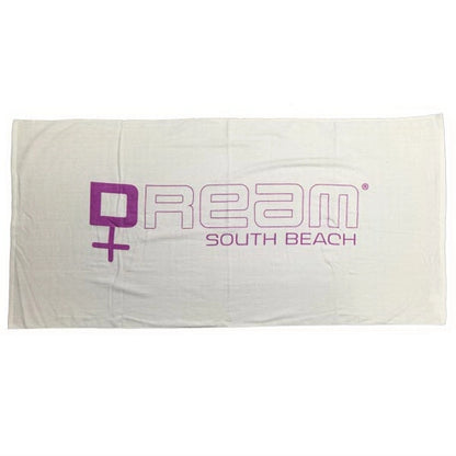 White 28x58 Terry Velour Beach Towel