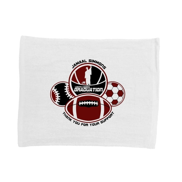 White 15x18 Rally Towels