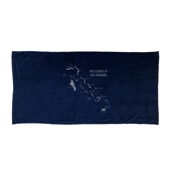 Navy Blue 28x58 Terry Velour Beach Towel