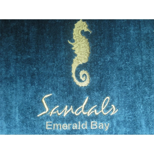 Hunter Green 30x60 Terry Velour Promotional Beach Towel.