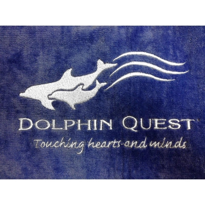 Navy Blue 30x60 Terry Velour Promotional Beach Towel.