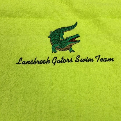 Neon Yellow 30x60 Terry Velour Promotional Beach Towel.