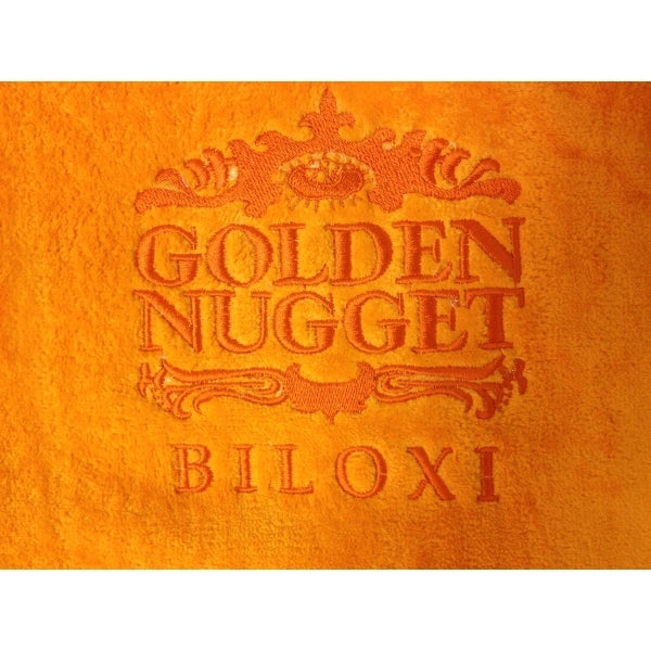 Orange 30x60 Terry Velour Promotional Beach Towel.