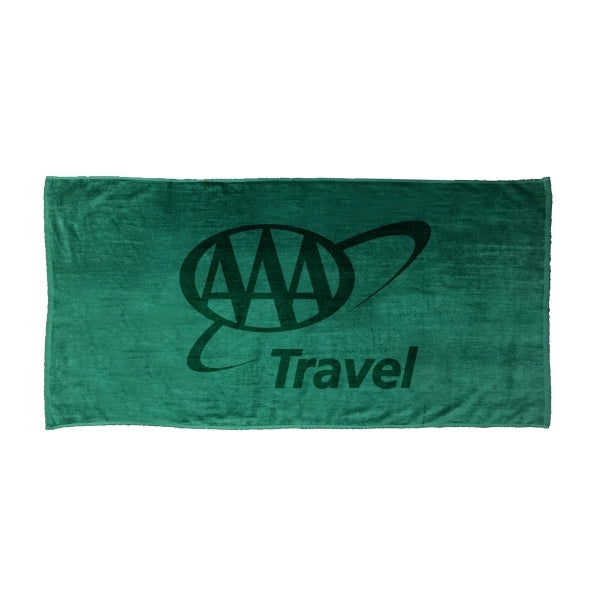 Hunter Green 32x64 Terry Velour Beach Towels.