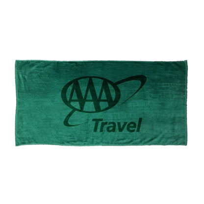 Hunter Green 32x64 Terry Velour Beach Towels.