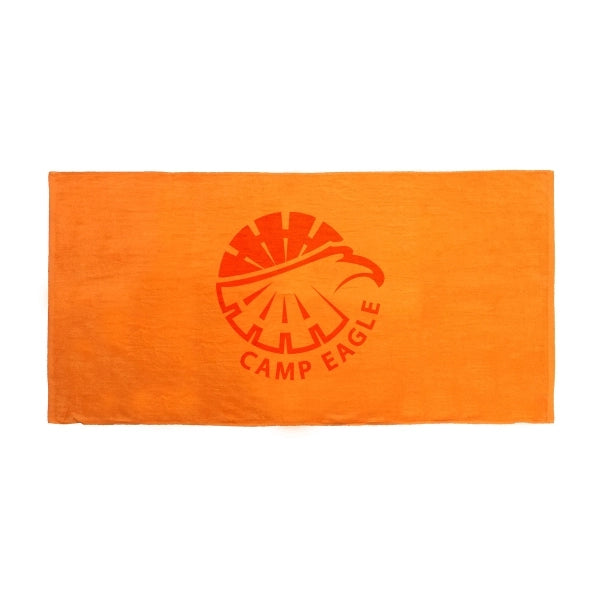 Orange 32x64 Terry Velour Beach Towels.