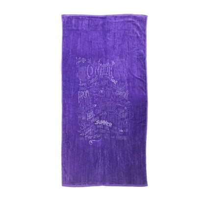 Purple 32x64 Terry Velour Beach Towels.