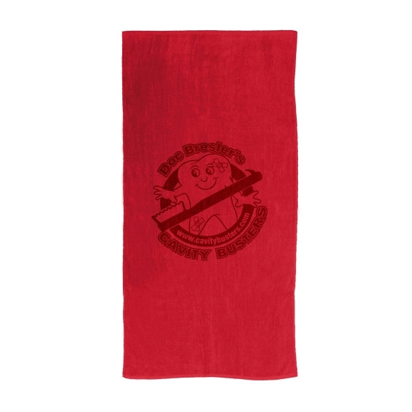 Salsa Red 32x64 Terry Velour Beach Towels.