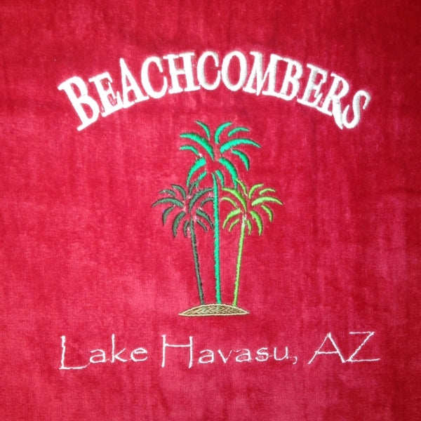 Salsa Red 34x70 Terry Velour Beach Towels.