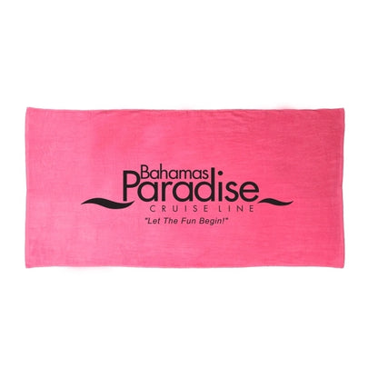Neon Pink 32x64 Terry Velour Beach Towels.
